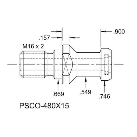 Tj Davies Co Coolant Through Retention Knob PSCO-480X15